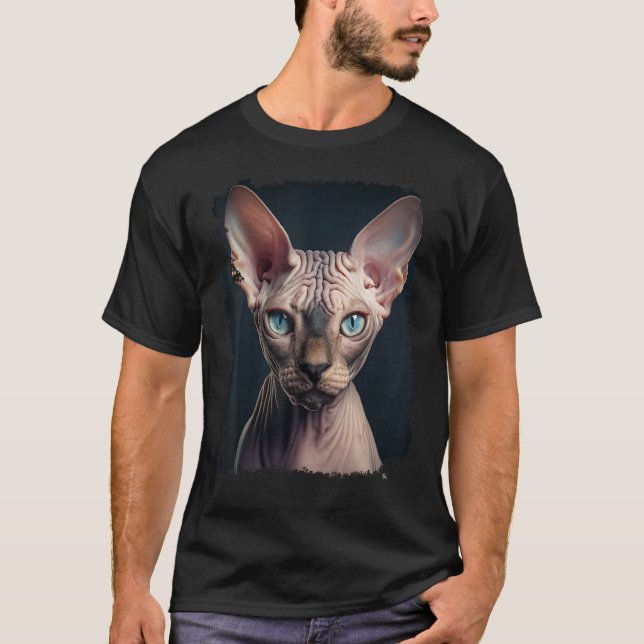 T-shirt Chat sans cheveux Sphynx (Devant)