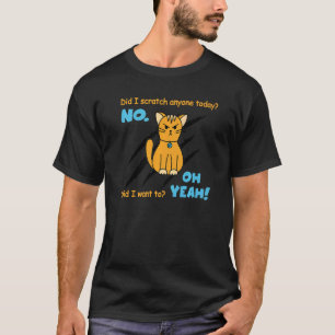 T-shirt Chat Sarcastique Griffé Aujourd'hui Chat