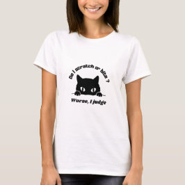 T-shirt Chat sarcastique. Mauvais Chat. Animal grossier. C