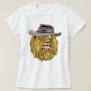 T-shirt Chat sauvage de lion de hippie
