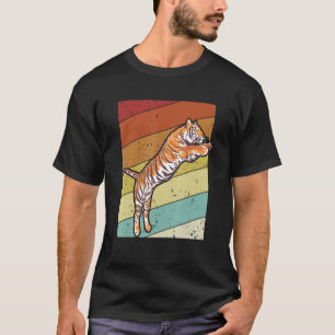 T-shirt Chat sauvage rétro, chat prédateur, tigre roi, Sib