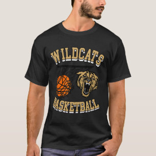 T-shirt Chat Sauvages Croquis Maman Chat Sauvages Or Noir 