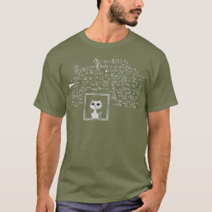 T-shirt Chat Schrodingers dans une boîte Science amusante