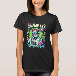 T-shirt Chat Scientifique Chimie Science Étudiant Félin Am
