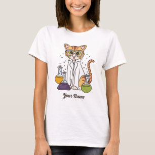 T-shirt Chat scientifique - Orange Tabby Lab Kitty Chat Lo