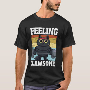 T-shirt Chat se sentant génial drôle gym incroyable chat f