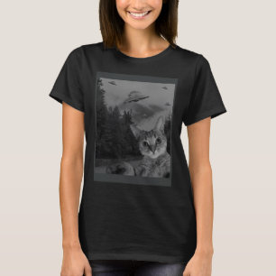 T-shirt Chat Selfie OVNI Savant Conspiration Alien Sci Fi 