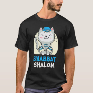 T-shirt Chat Shabbat Shalom Jour saint judaïsme Yom Kippur