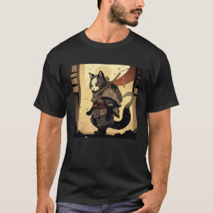 T-shirt Chat Shinobi Généré par IA
