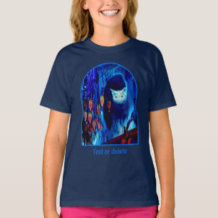 T-shirt Chat siamois bleu électrique Art personnalisé