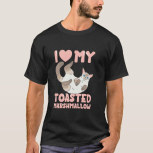 T-shirt Chat siamois Flame Point J'aime ma guimauve grillé