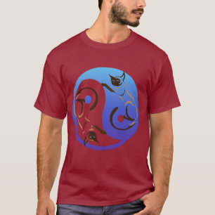 T-shirt Chat siamois Yin et YangT-Chemise
