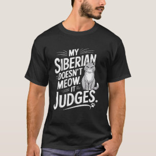 T-shirt Chat Sibérien Ne Miaule Pas Drôle Sibérien