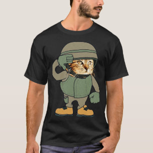 T-shirt Chat Soldat J'Aime Mon Chat 1