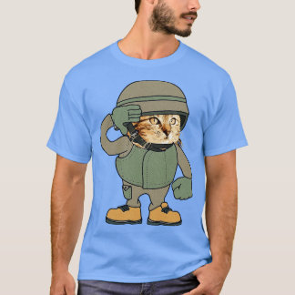 T-shirt Chat Soldat J'Aime Mon Chat 2