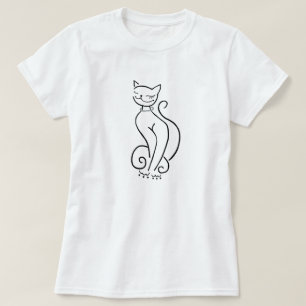 T-Shirt Chat Sophistiqué