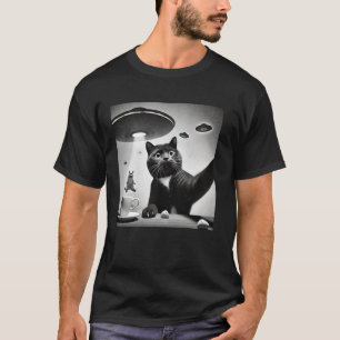 T-shirt Chat Souri Écran Selfie Ufo Drôle Selfie De Chat