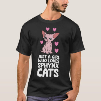 T-shirt Chat Sphynx Chauve Juste Une Fille Qui Aime Sphynx
