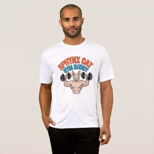 T-shirt Chat Sphynx Copain de Gym Illustration de Dessin A