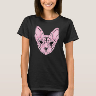 T-shirt Chat Sphynx Goth Pastel