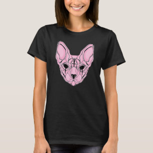 T-shirt Chat Sphynx Goth Pastel