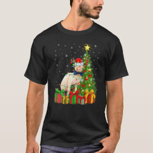 T-shirt Chat Sphynx Lumières de Noël Père Noël Chat Sphynx