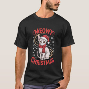 T-shirt Chat Sphynx Meowy Noël Vacances d'Hiver Cozy App