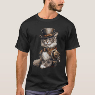 T-shirt Chat Steampunk Avec Casquette Graphic Design Imagi