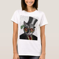 Chat Steampunk - Chapeau supérieur et verres jaune