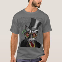 Chat Steampunk - Chapeau supérieur et verres jaune