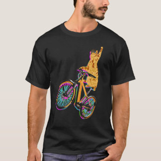 T-shirt Chat sur un vélo BMX Kitten  Vélo Cyclisme Bicycle