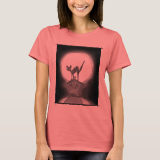 T-shirt Chat sur une pierre tombale