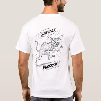 T-shirt chat surpris illustration drôle mème conception