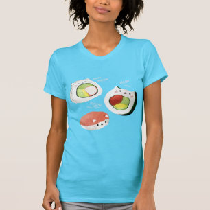 T-shirt Chat sushi mignon