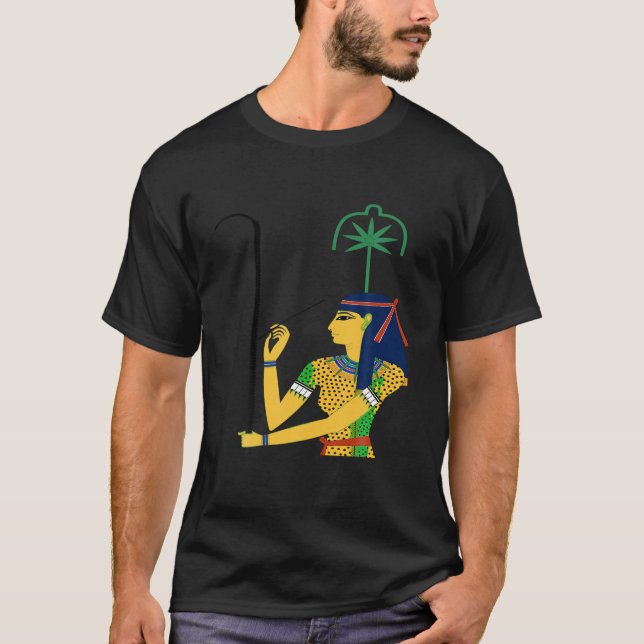 T-shirt Chat T Chemise Goddess égyptienne Ancienne Egypte  (Devant)