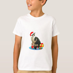 T-shirt chat tabby de Noël et joli petit ange