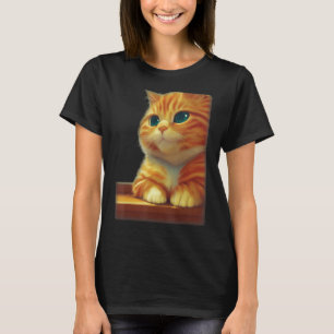 T-shirt Chat Tabby Fluffé Orange Chonky Dans Une Bodega Ey