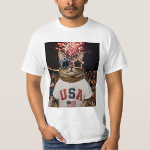 T-shirt Chat tabby mémé viral drôle 14 juillet
