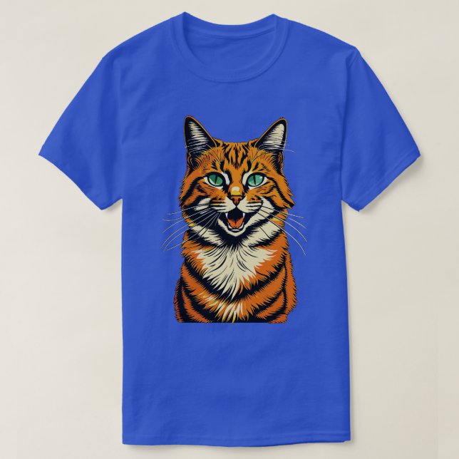 T-shirt Chat Tabby Orange (Design devant)