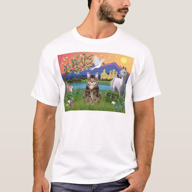 T-shirt Chat - (Tabby) - Terrain d'Imaginaire (Devant)