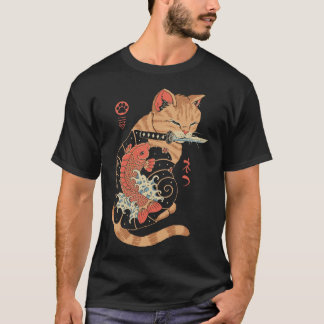 T-shirt Chat tatoué en carpe