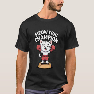 T-shirt Chat thaïlandais drôle de boxe Muay Thai pour enfa
