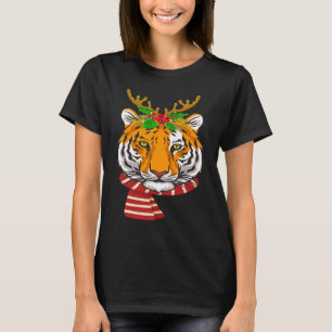 T-shirt Chat Tigre de Noël Père Noël Renne Noël Tigre
