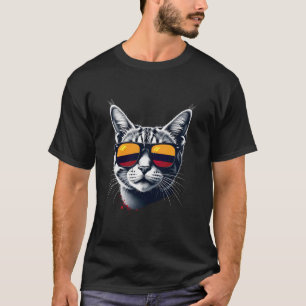 T-shirt Chat tigré patriotique Colombie Drapeau Colombien 