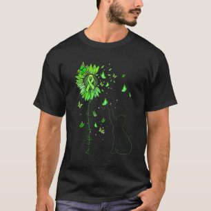 T-shirt Chat Tournesol Ruban Vert Lime Non Hodgkin Awaren