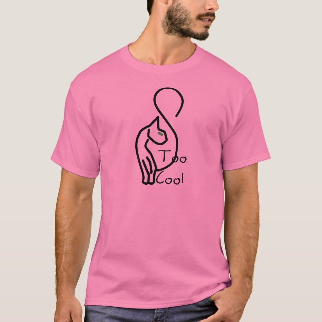 T-shirt Chat trop frais (Devant)