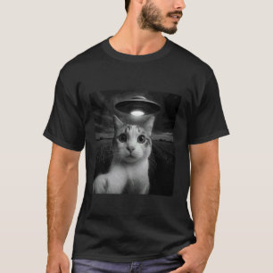 T-shirt Chat Turkish Van selfie avec UFO