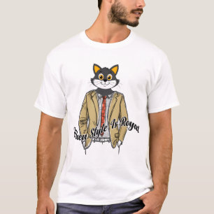 T-shirt Chat Tuxedo Gentleman Style Royal Costume d'Artist