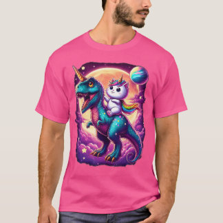 T-shirt Chat Unicorn équitation Dinosaur T Rex Kitten Spa 