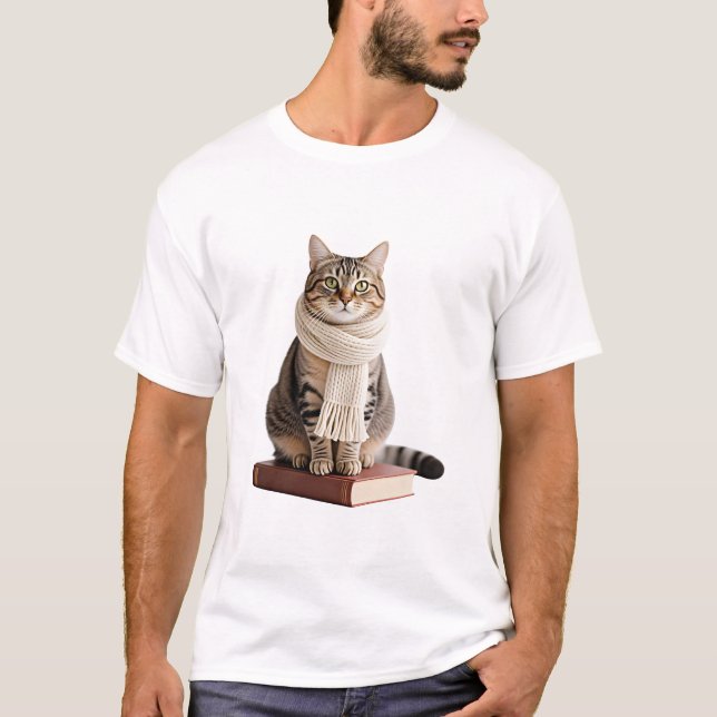 T-shirt Chat universitaire (Devant)